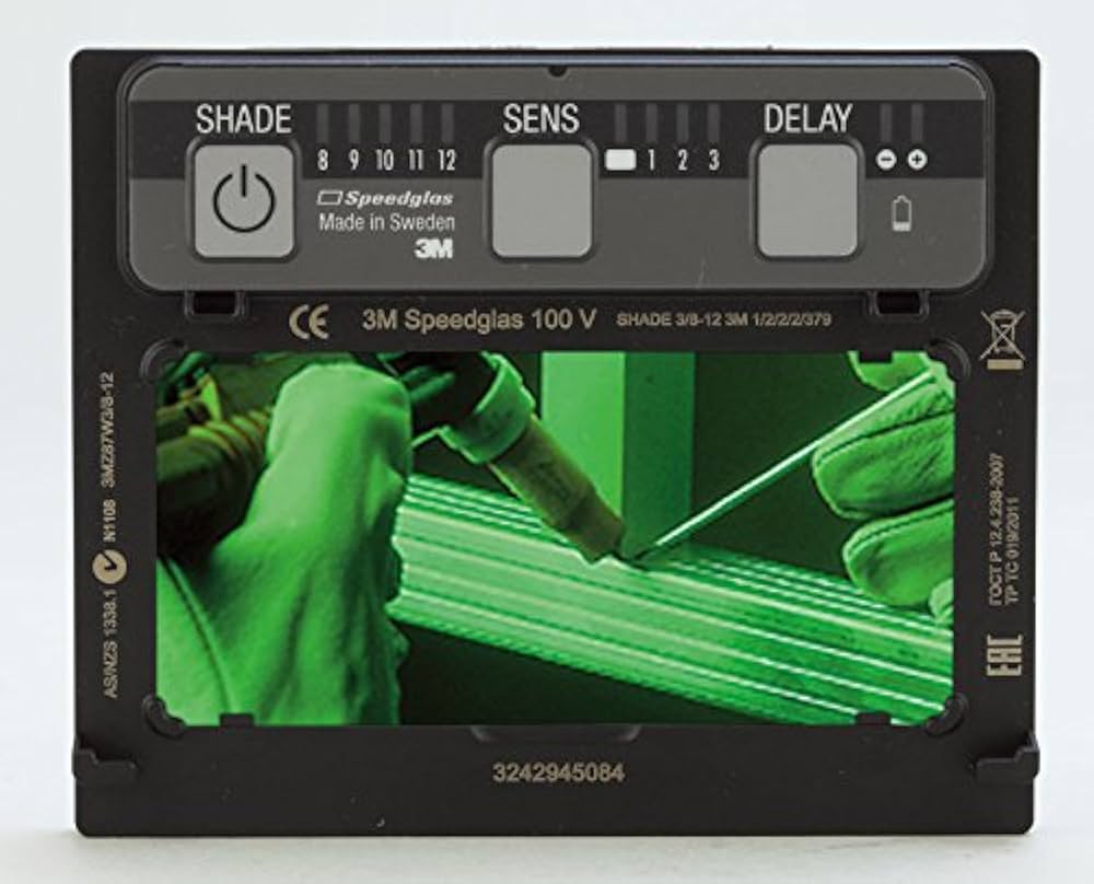 自動遮光溶接面 スピードグラス 100V 3M 自動遮光溶接面 スピードグラスTM 9002NC | 【ミドリ